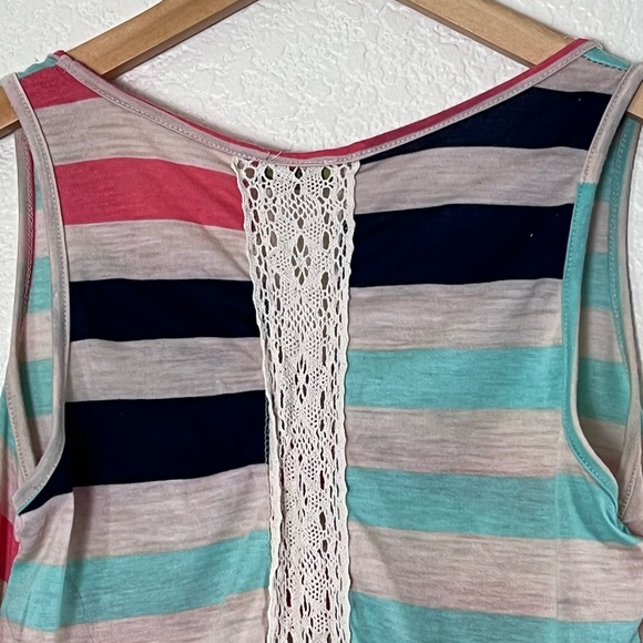 Lavish Maternity | Striped burnout tank top loose fit size small - Picture 7 of 7